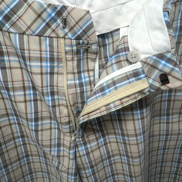 Walter Hagen Golf Shorts Mens 34 Multicolor Plaid Casual Flat Front Belt Loops - Picture 10 of 13